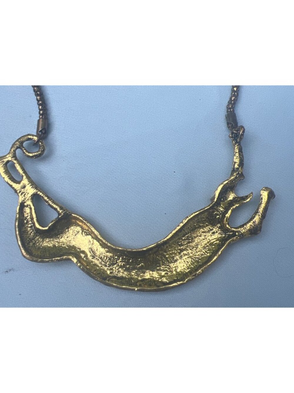 Gold-Tone Jaguar Pendant Necklace With Adjustable Chain - Picture 9 of 9